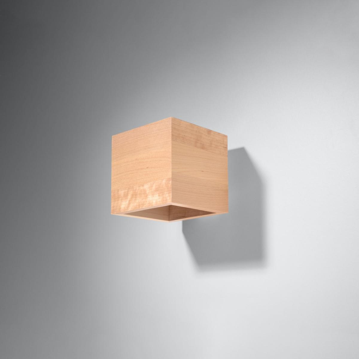 Sollux Aplique QUAD madera natural 