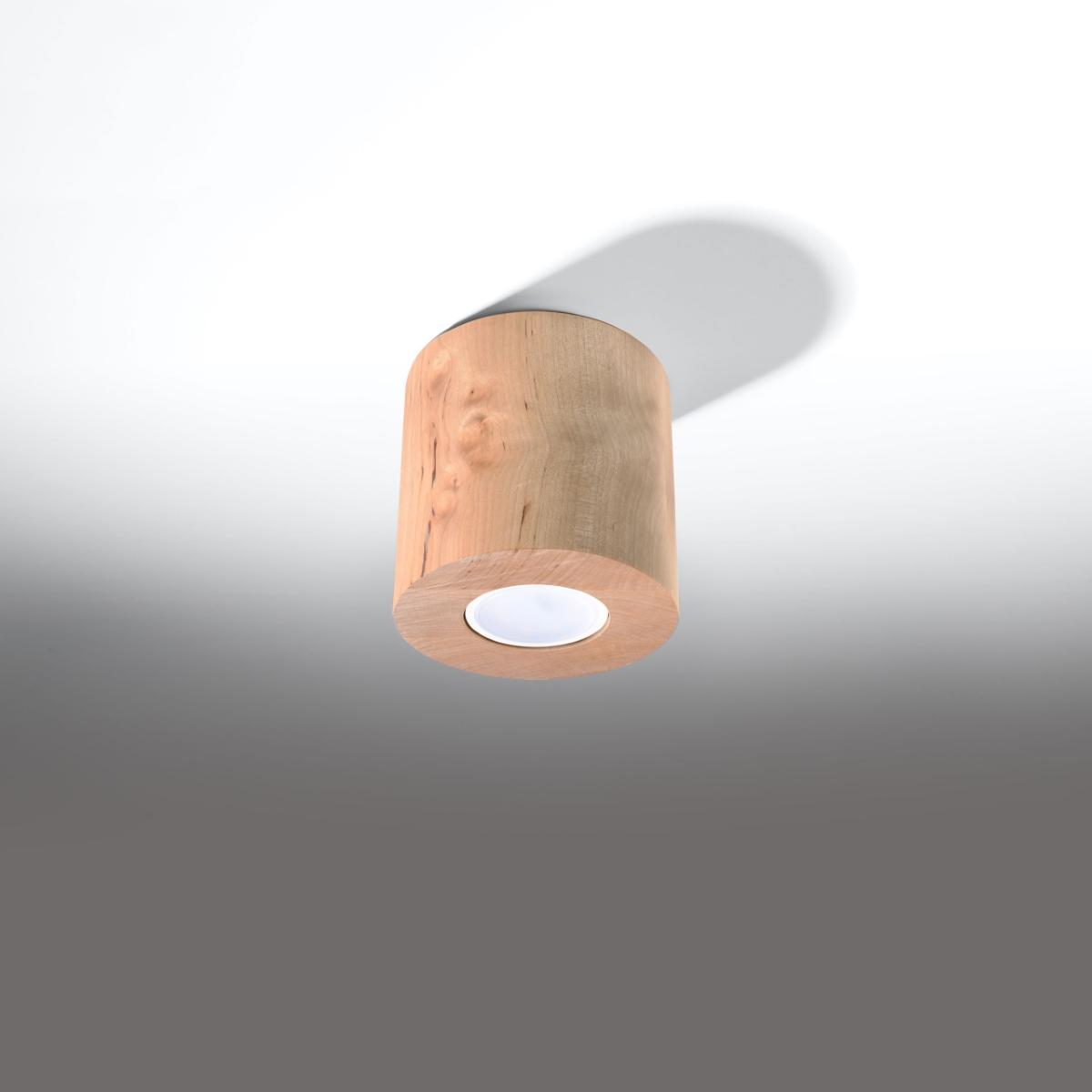 Sollux Lámpara de techo ORBIS madera natural 