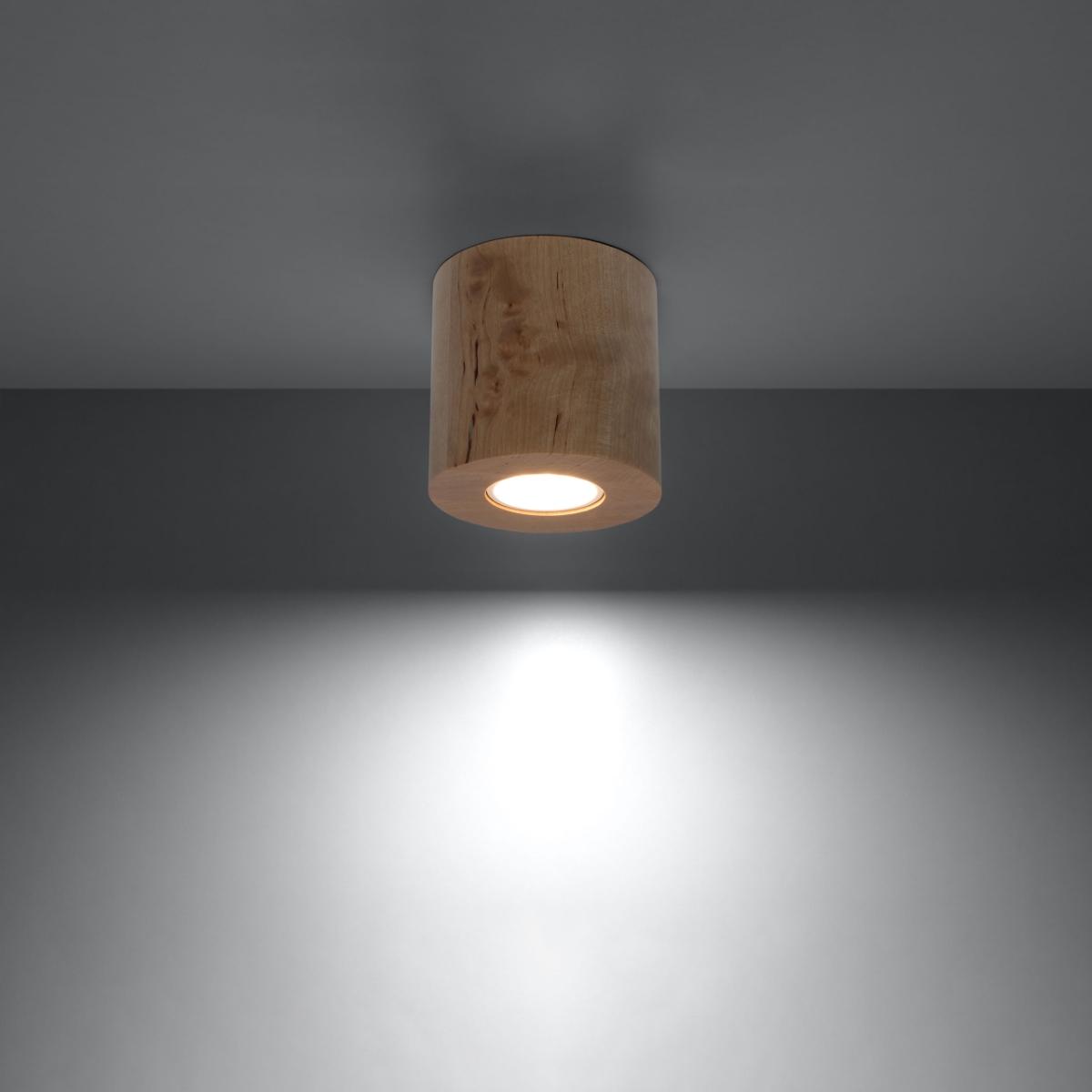 Sollux Lámpara de techo ORBIS madera natural 