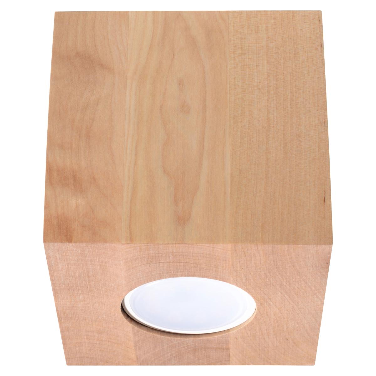 Sollux Lámpara de techo QUAD madera natural 