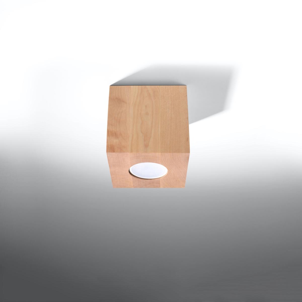 Sollux Lámpara de techo QUAD madera natural 