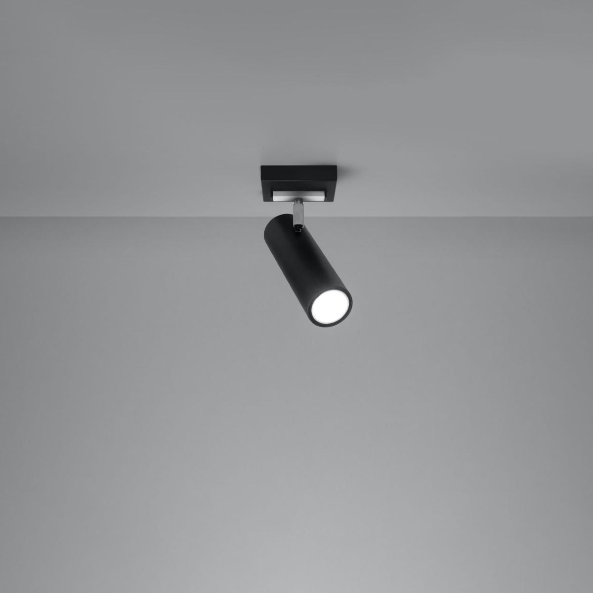 Sollux Lámpara de techo DIREZIONE 1 negro 