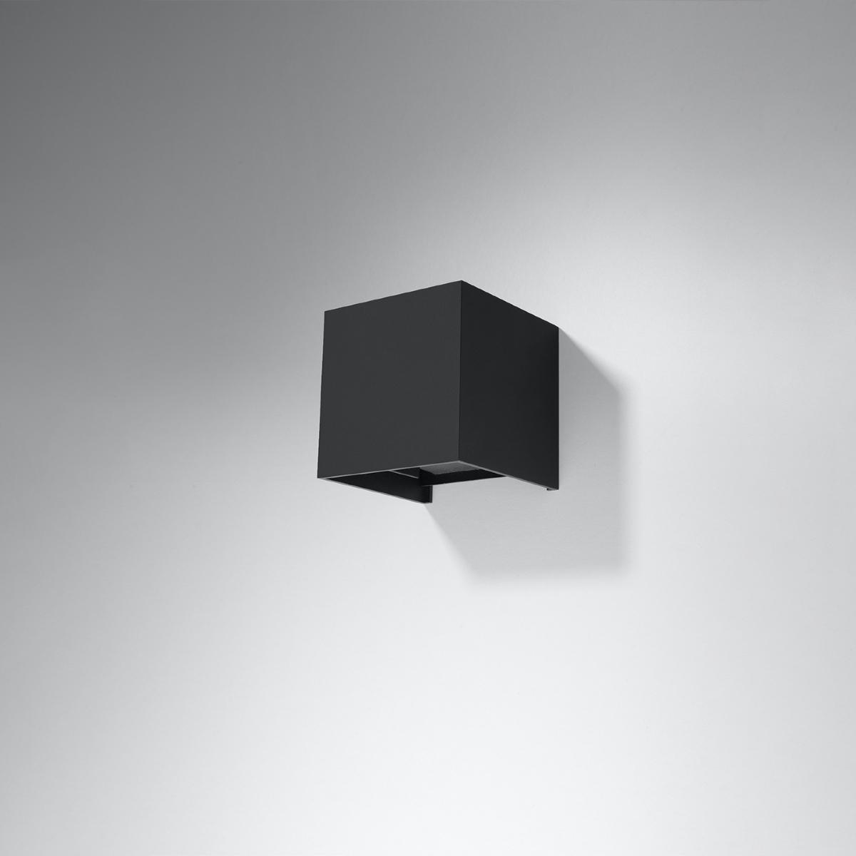 Sollux Aplique LUCA negro LED IP54 3000K
