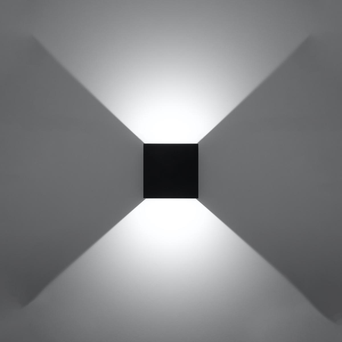 Sollux Aplique LUCA negro LED IP54 3000K