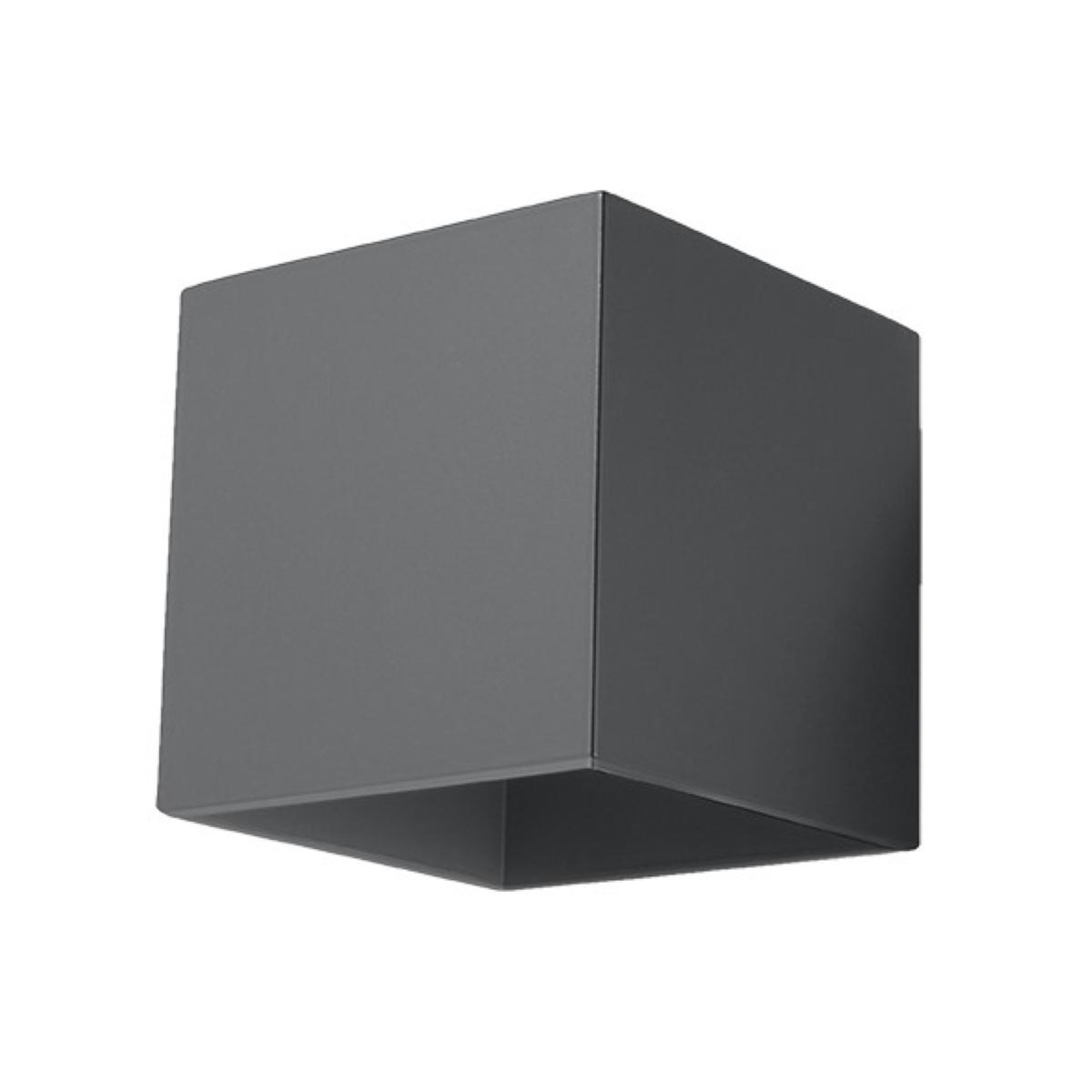 Sollux Lámpara de pared QUAD 1 antracita 