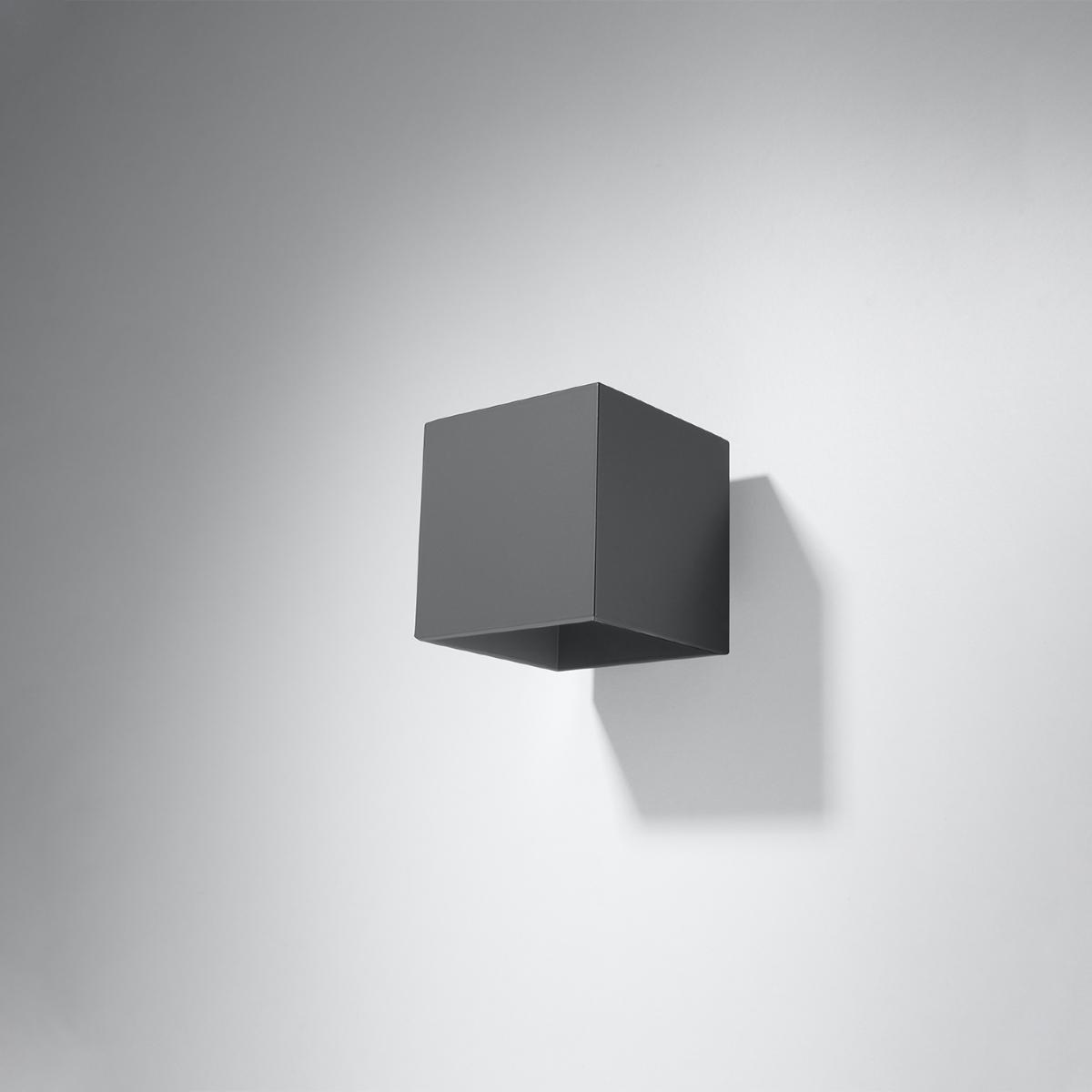 Sollux Lámpara de pared QUAD 1 antracita 