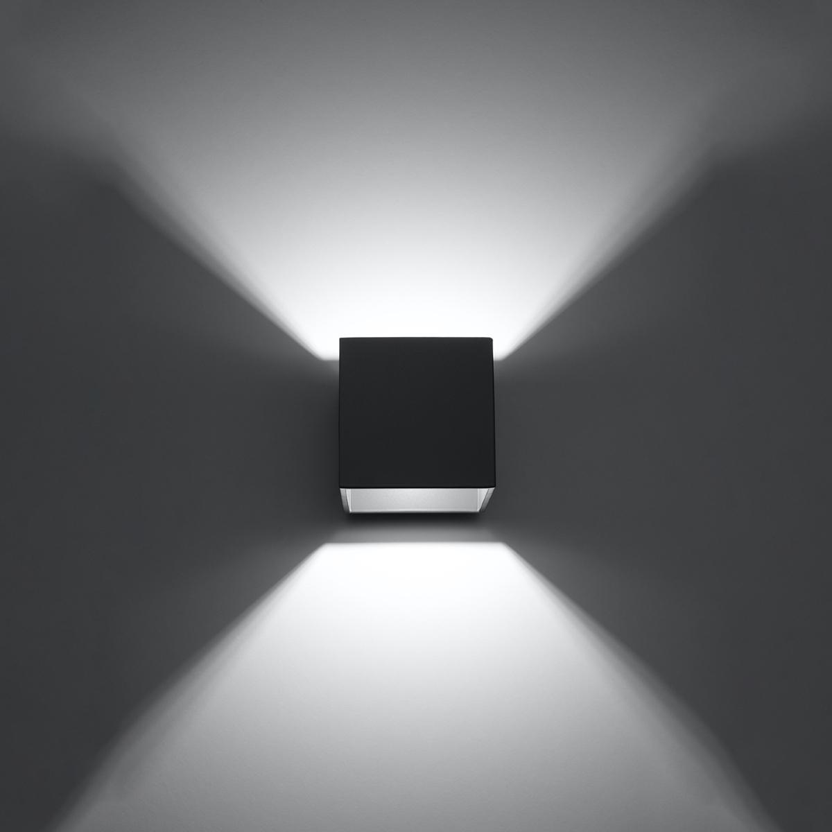Sollux Lámpara de pared QUAD 1 antracita 