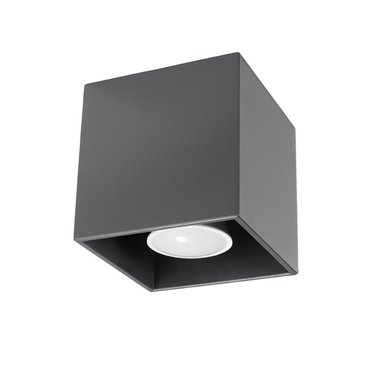Sollux Lámpara de techo QUAD 1 antracita 