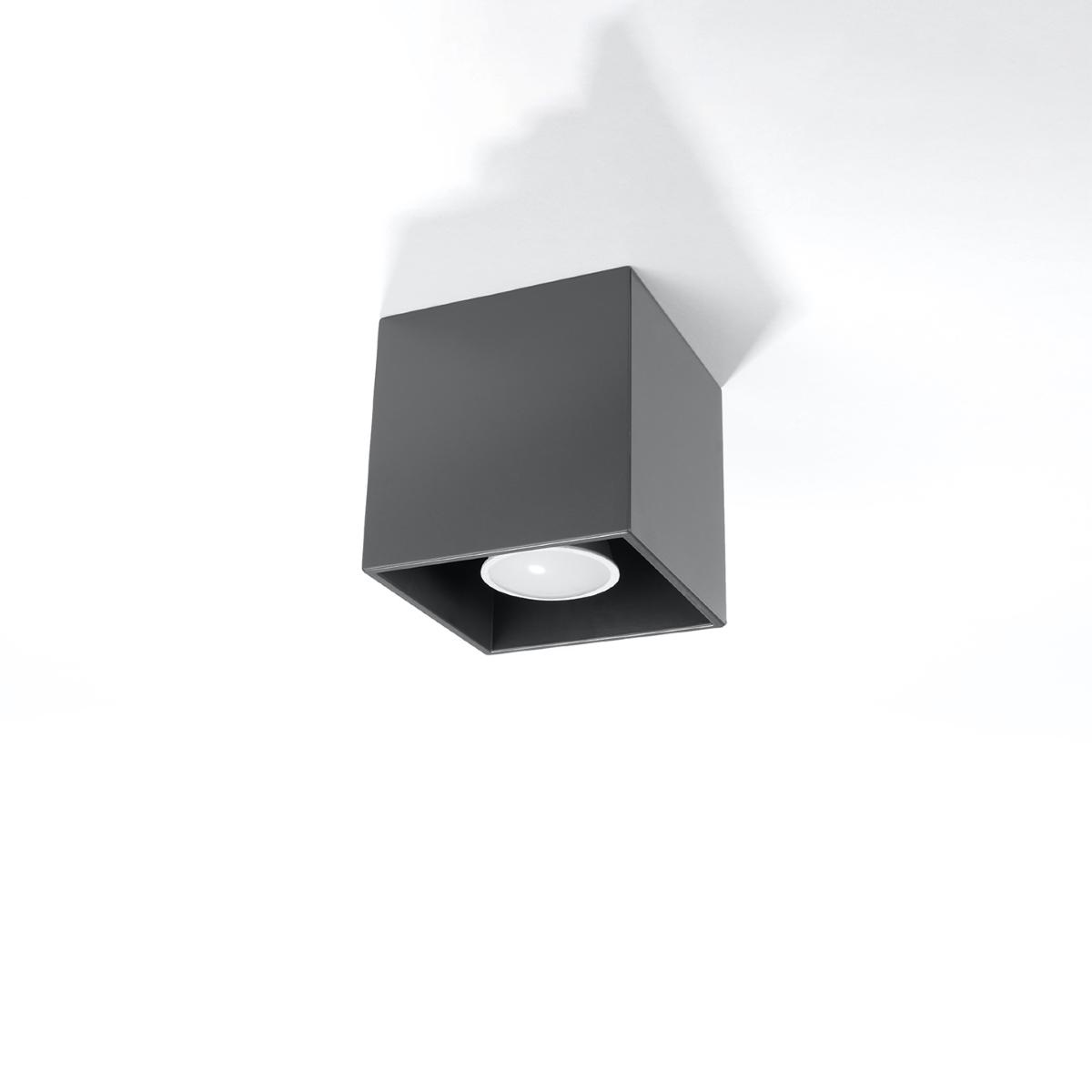 Sollux Lámpara de techo QUAD 1 antracita 