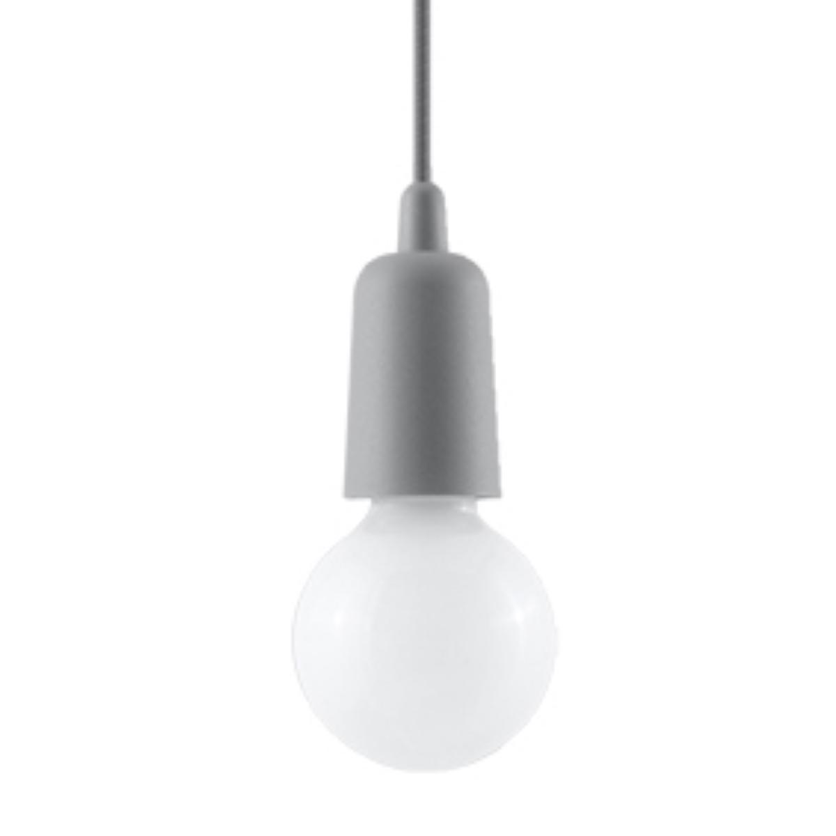 Sollux Lámpara colgante DIEGO 1 gris 