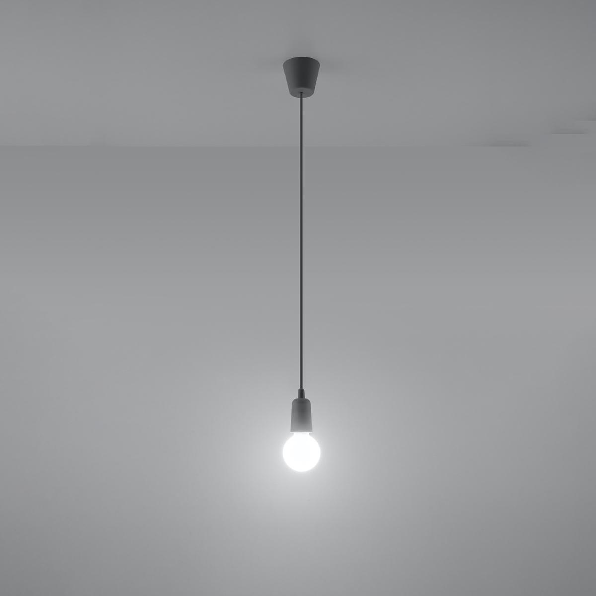 Sollux Lámpara colgante DIEGO 1 gris 