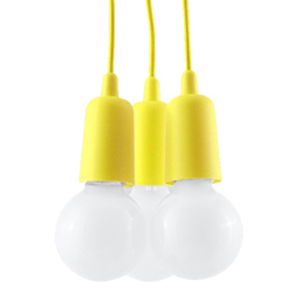 Sollux Lámpara colgante DIEGO 3 amarillo 