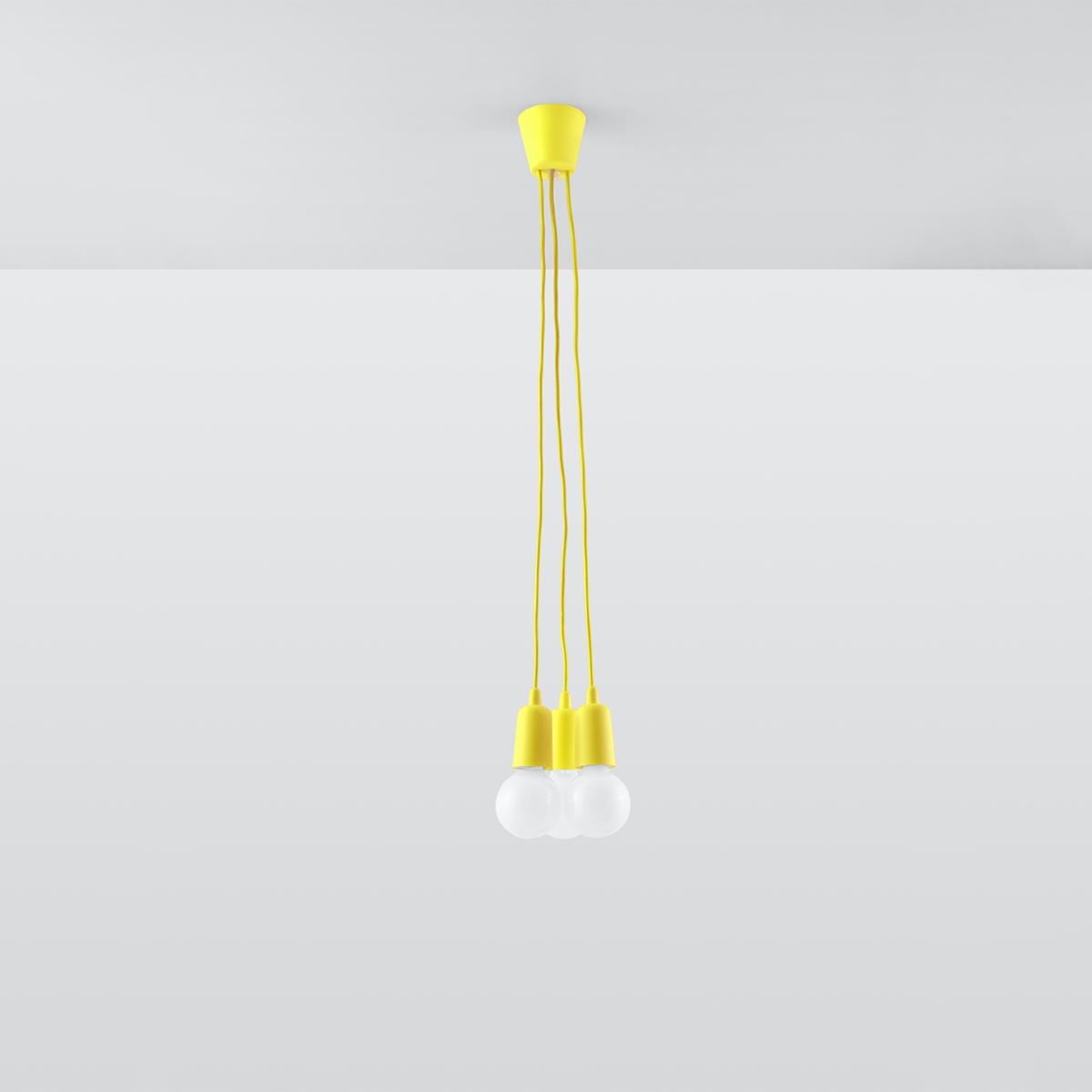 Sollux Lámpara colgante DIEGO 3 amarillo 