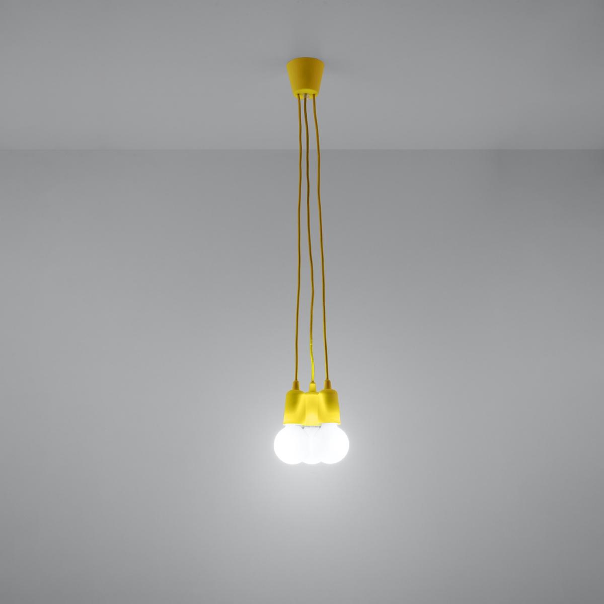 Sollux Lámpara colgante DIEGO 3 amarillo 
