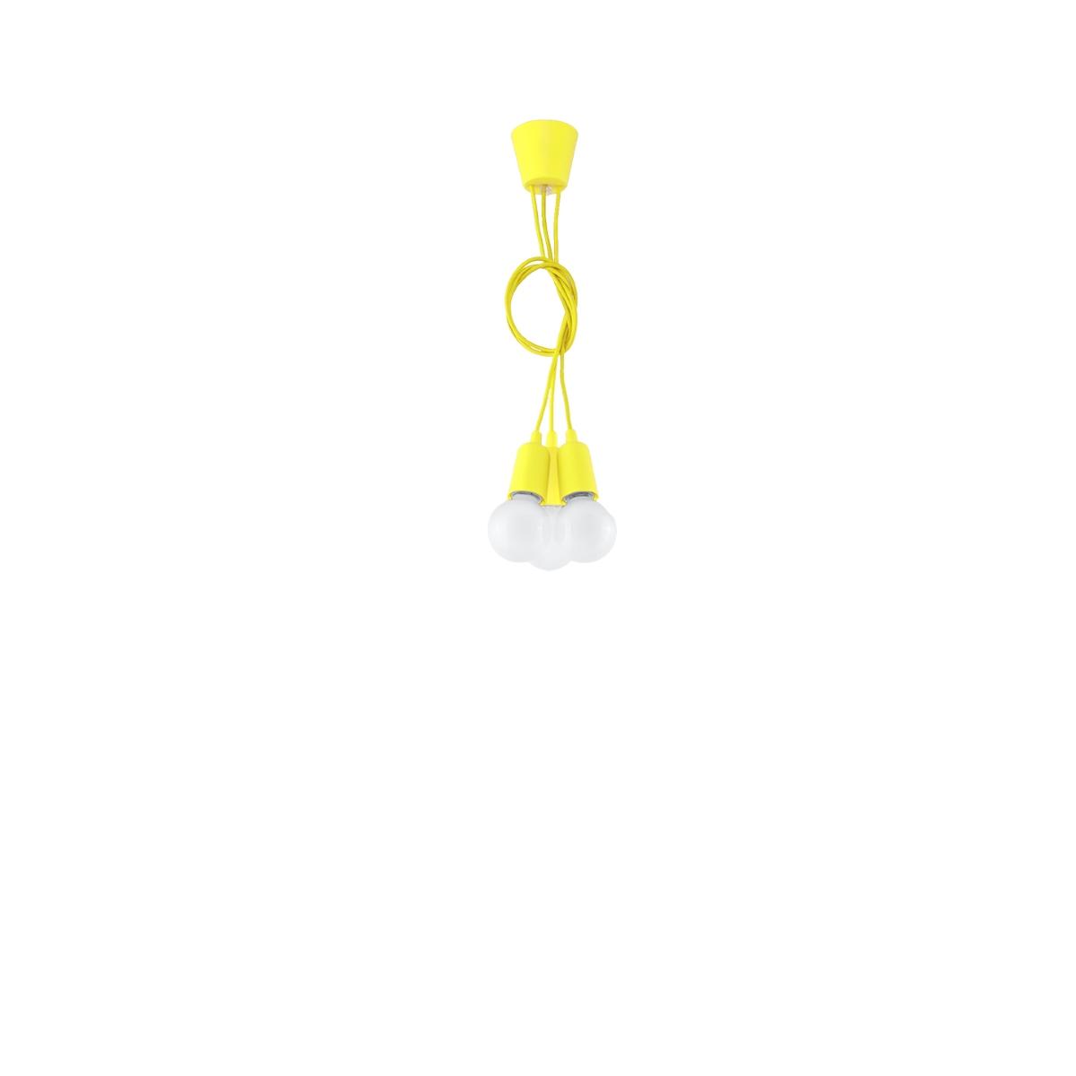 Sollux Lámpara colgante DIEGO 3 amarillo 