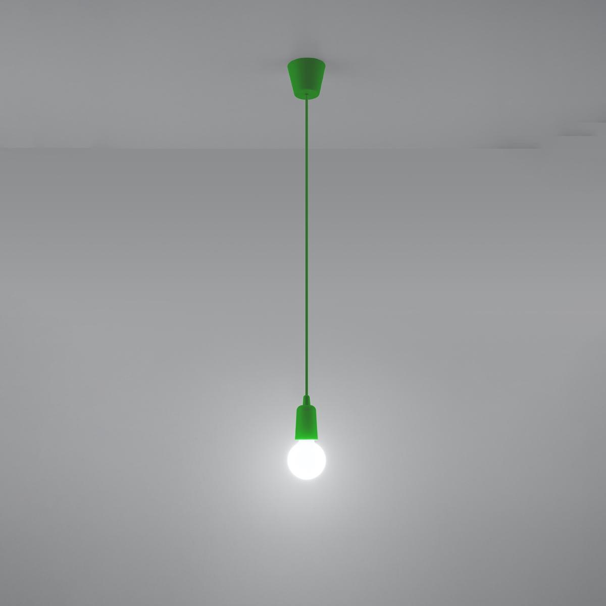 Sollux Lámpara colgante DIEGO 1 verde 