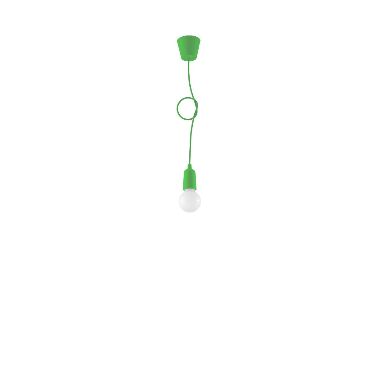 Sollux Lámpara colgante DIEGO 1 verde 