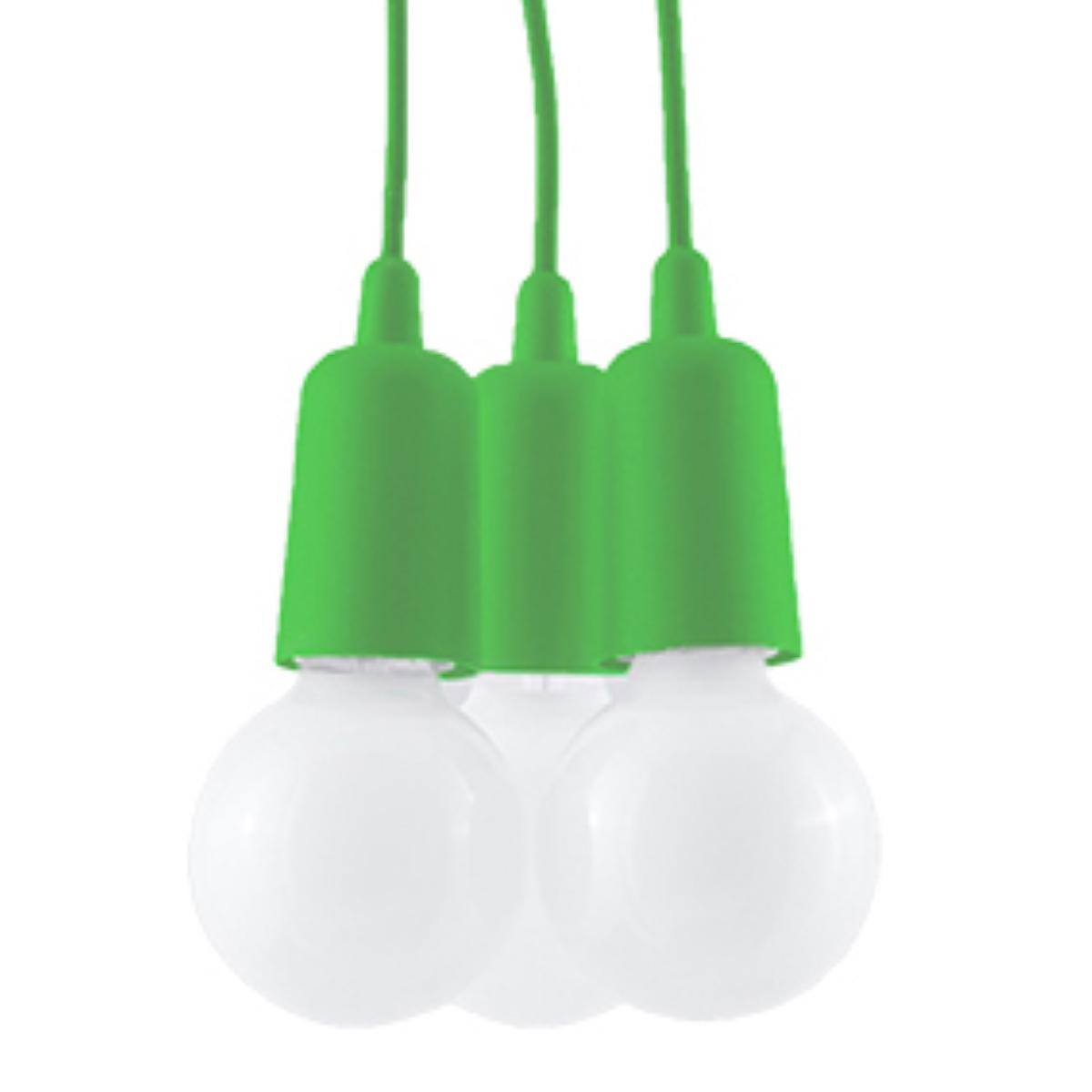 Sollux Lámpara colgante DIEGO 3 verde 