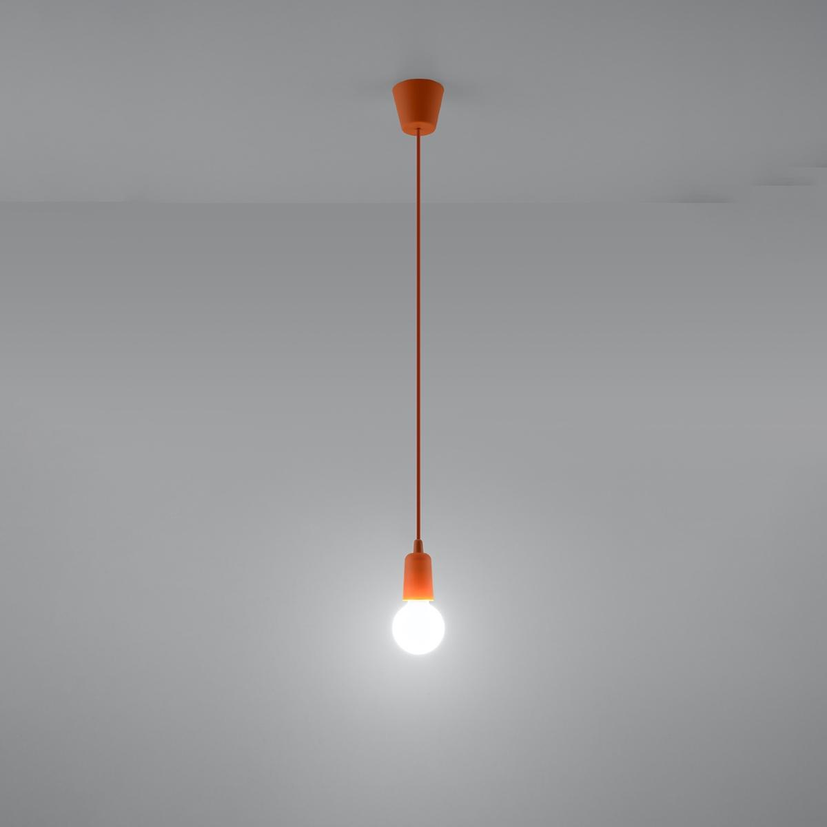 Sollux Lámpara colgante DIEGO 1 naranja 