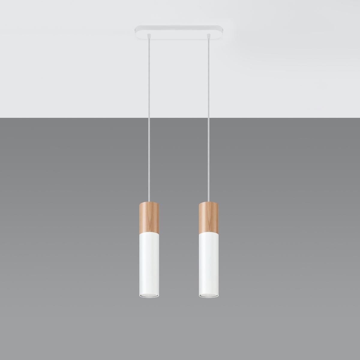 Sollux Lámpara colgante PABLO 2 blanco 