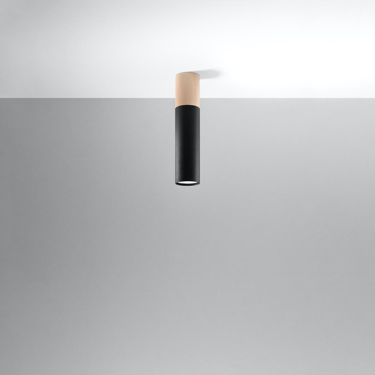 Sollux Lámpara de techo PABLO negro 