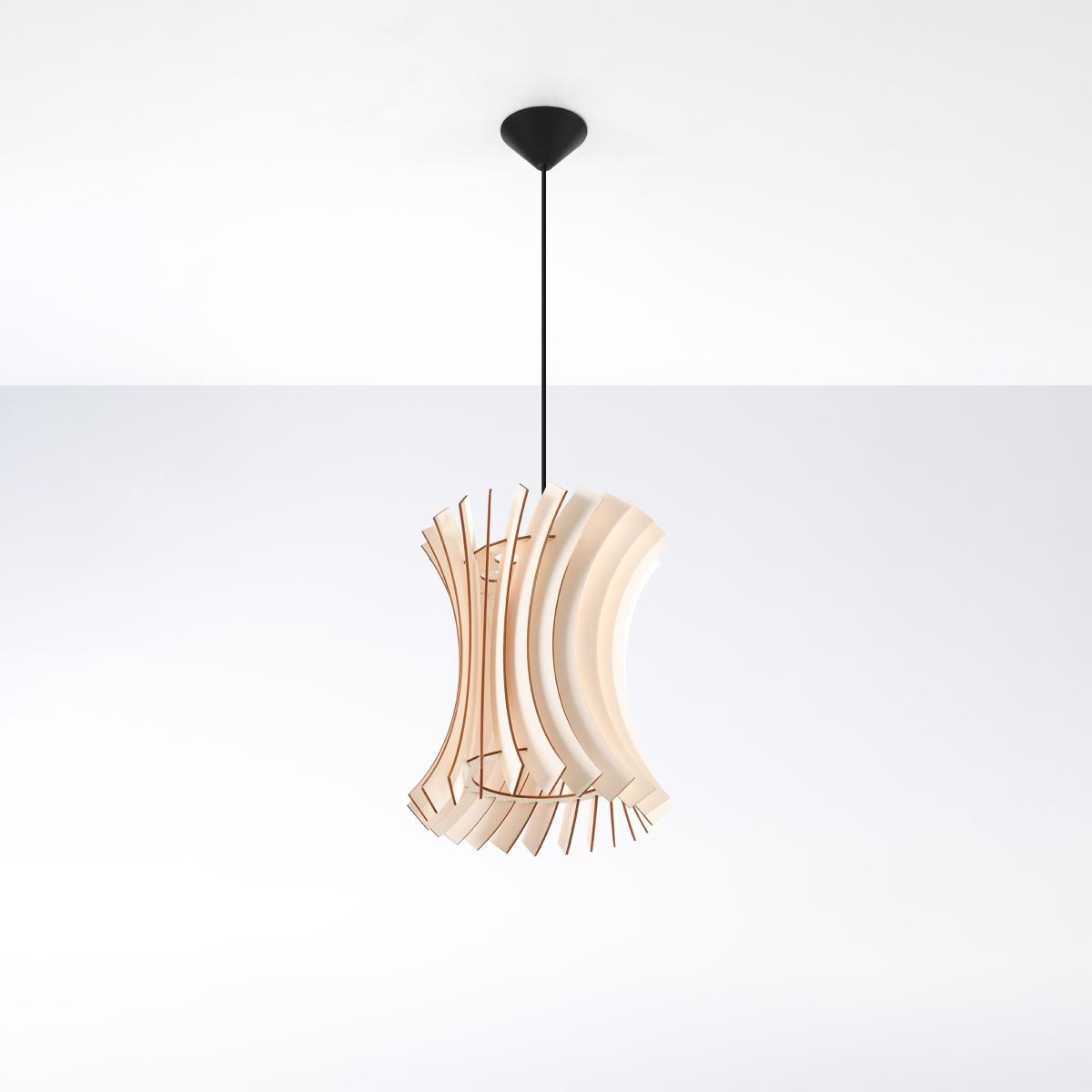 Sollux Lámpara colgante ORIANA madera 