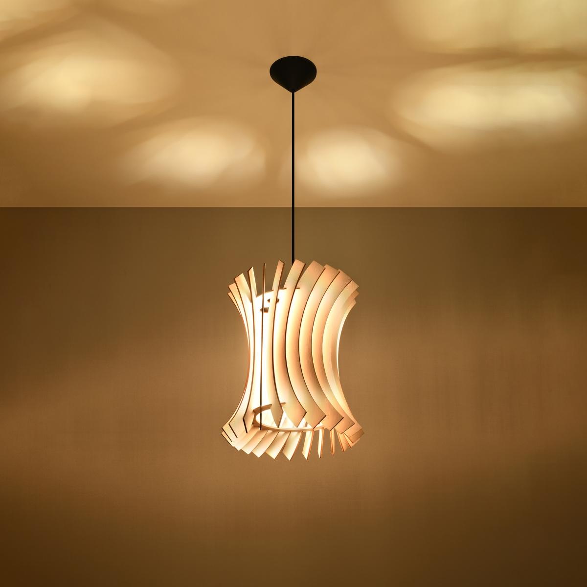 Sollux Lámpara colgante ORIANA madera 