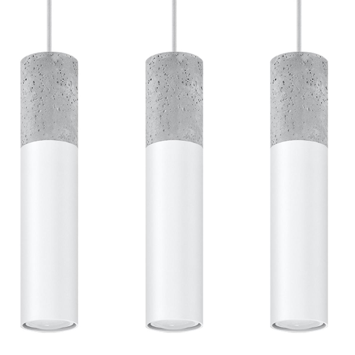 Sollux Lámpara colgante BORGIO 3L blanca 