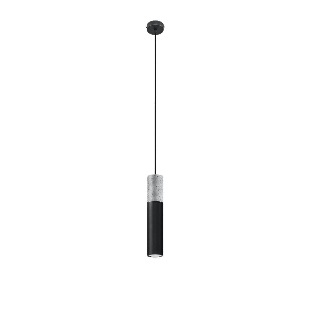 Sollux Lámpara colgante BORGIO 1 negro 