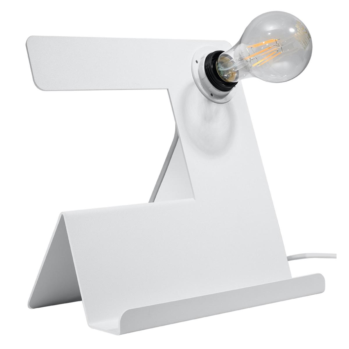 Sollux Lámpara de mesa INCLINE blanca 