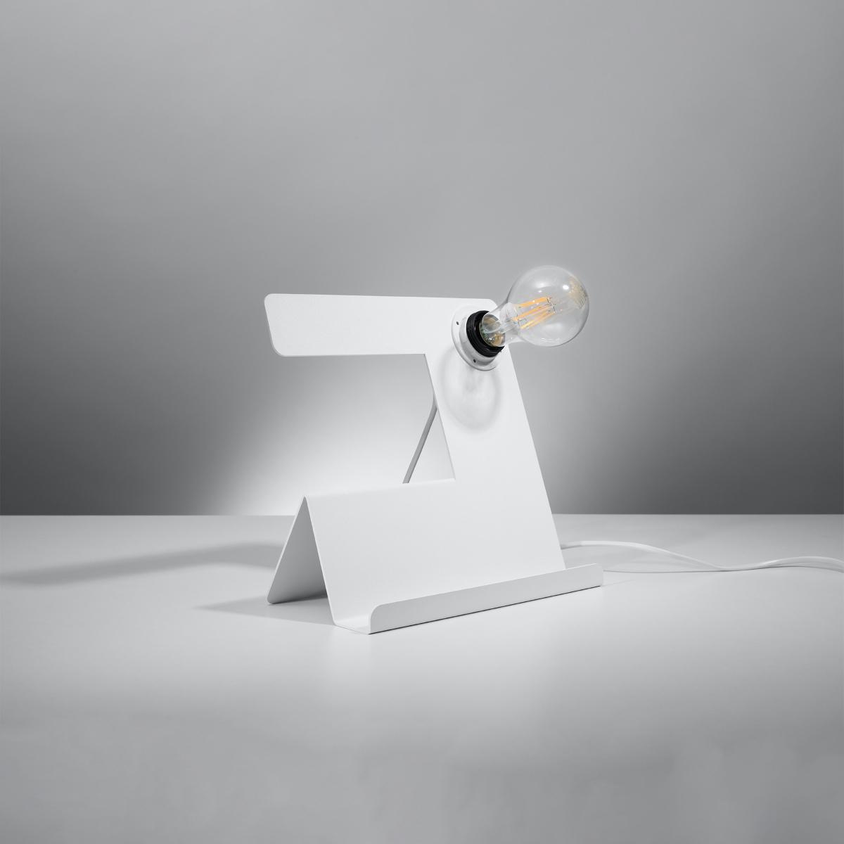 Sollux Lámpara de mesa INCLINE blanca 