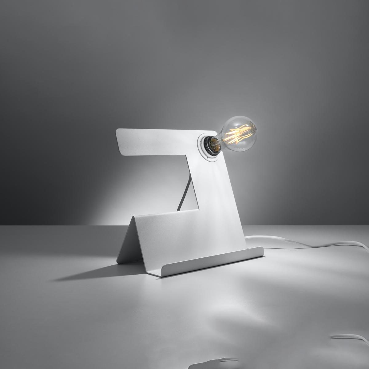 Sollux Lámpara de mesa INCLINE blanca 