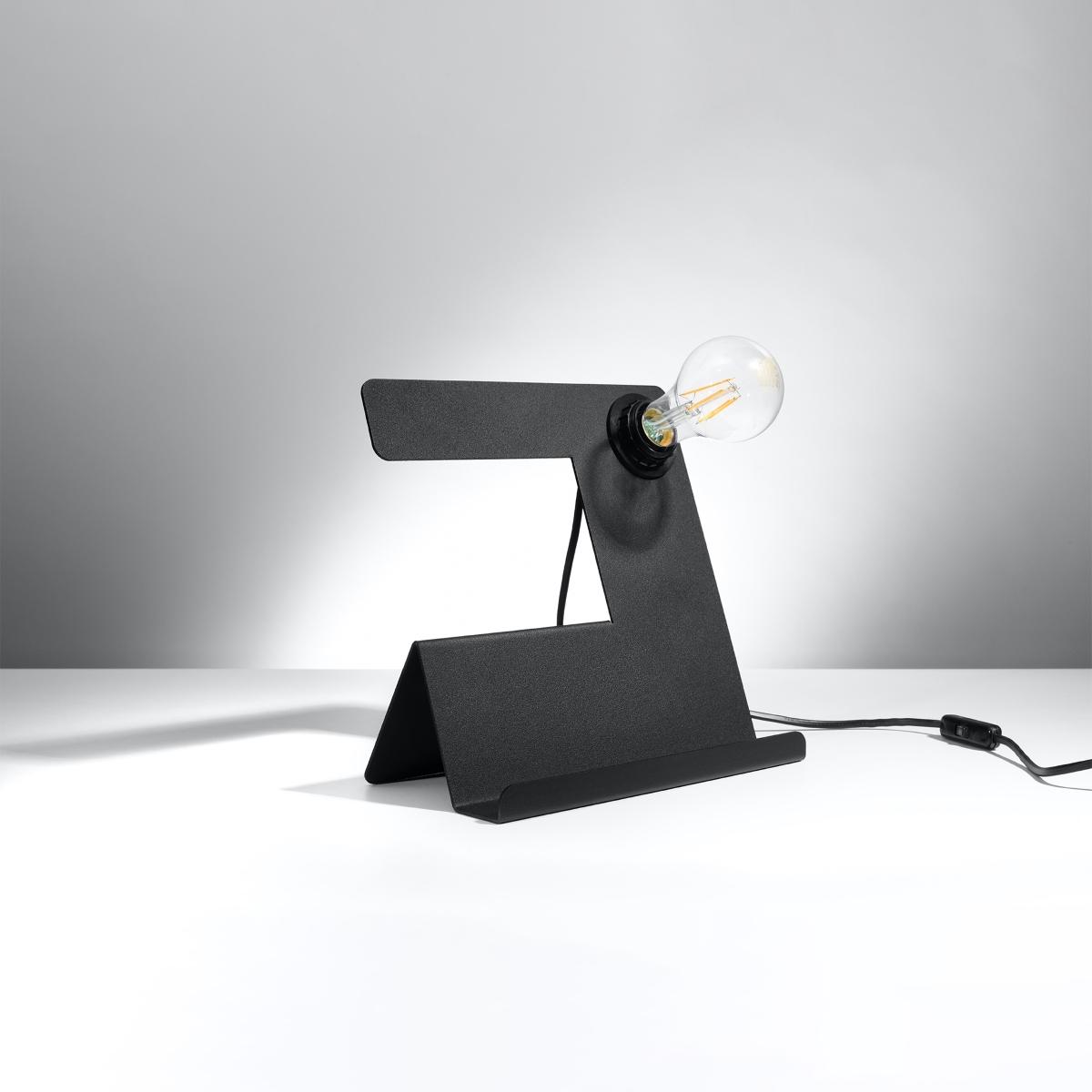 Sollux Lámpara de mesa INCLINE negra 