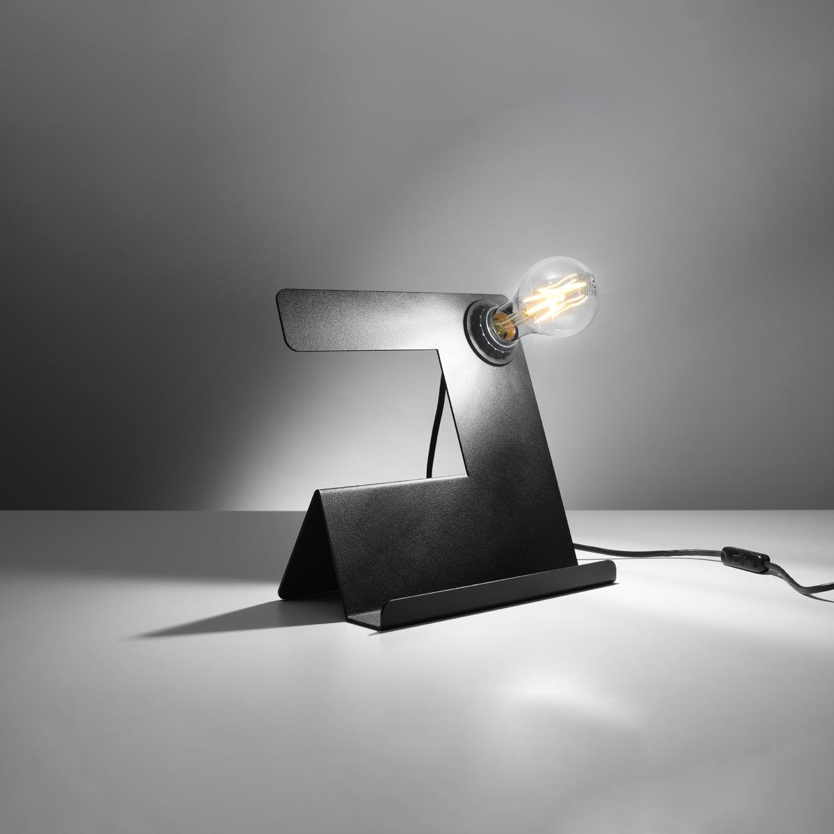 Sollux Lámpara de mesa INCLINE negra 