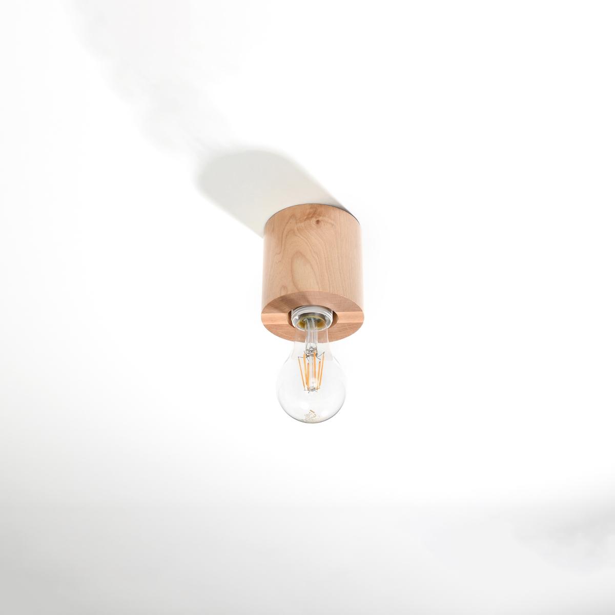 Sollux Lámpara de techo SALGADO madera natural 