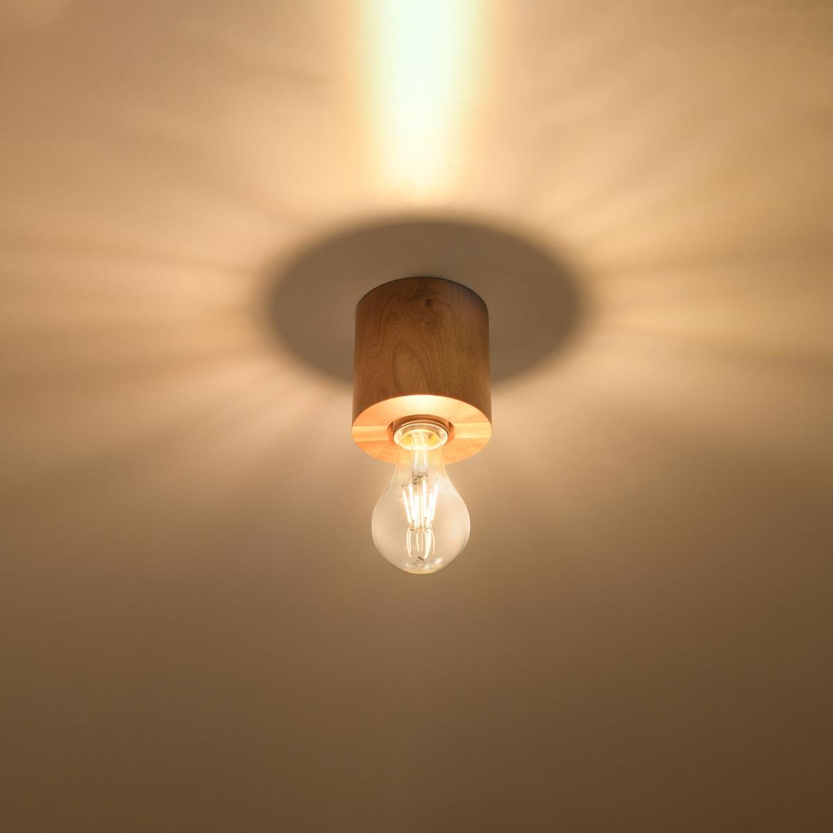Sollux Lámpara de techo SALGADO madera natural 