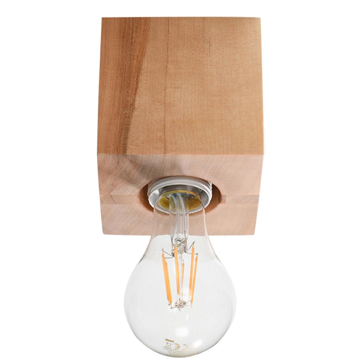 Sollux Lámpara de techo ARIZ madera natural 