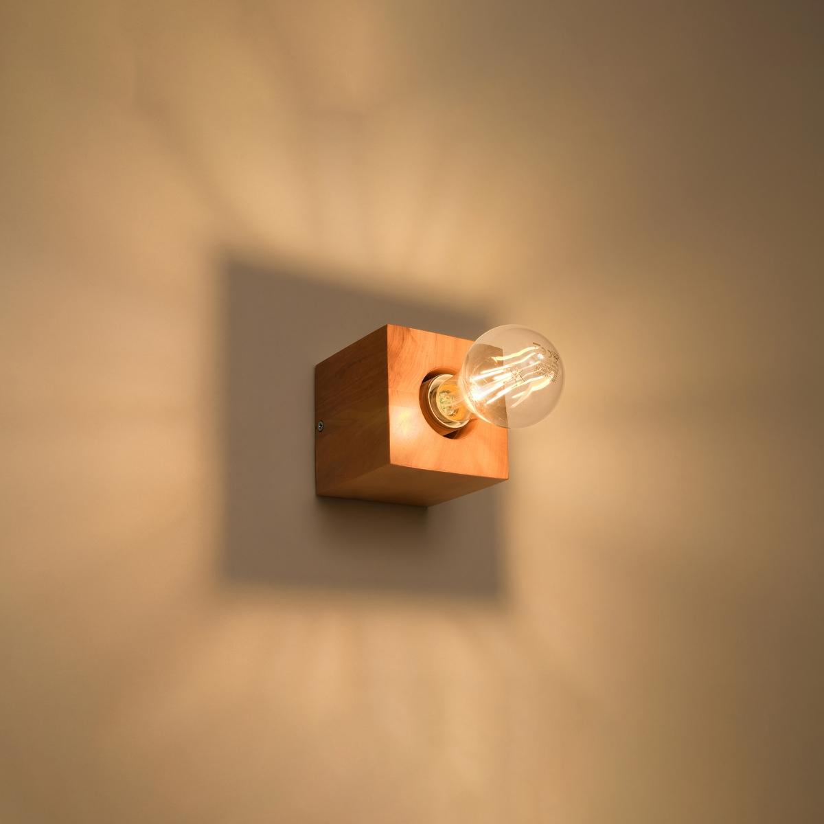Sollux Aplique ARIZ madera natural 