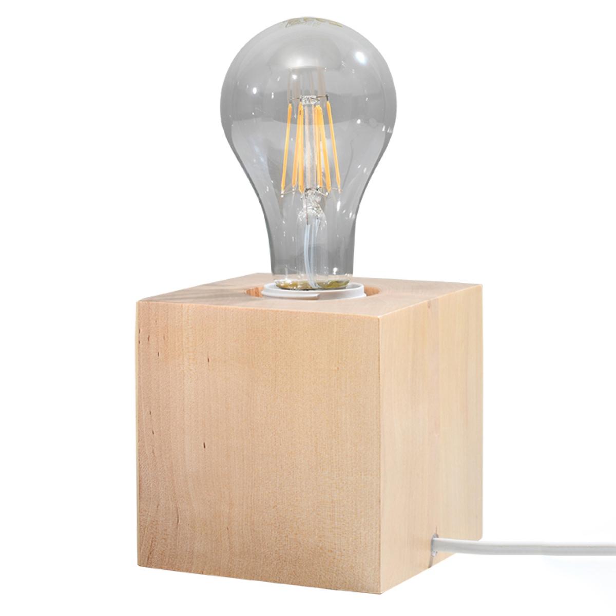 Sollux Lámpara de mesa ARIZ madera 