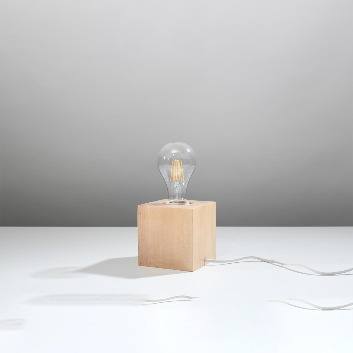 Sollux Lámpara de mesa ARIZ madera 