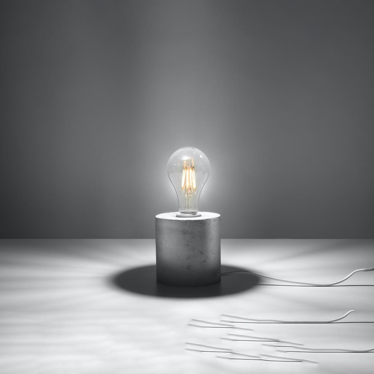 Sollux Lámpara de mesa SALGADO hormigón 