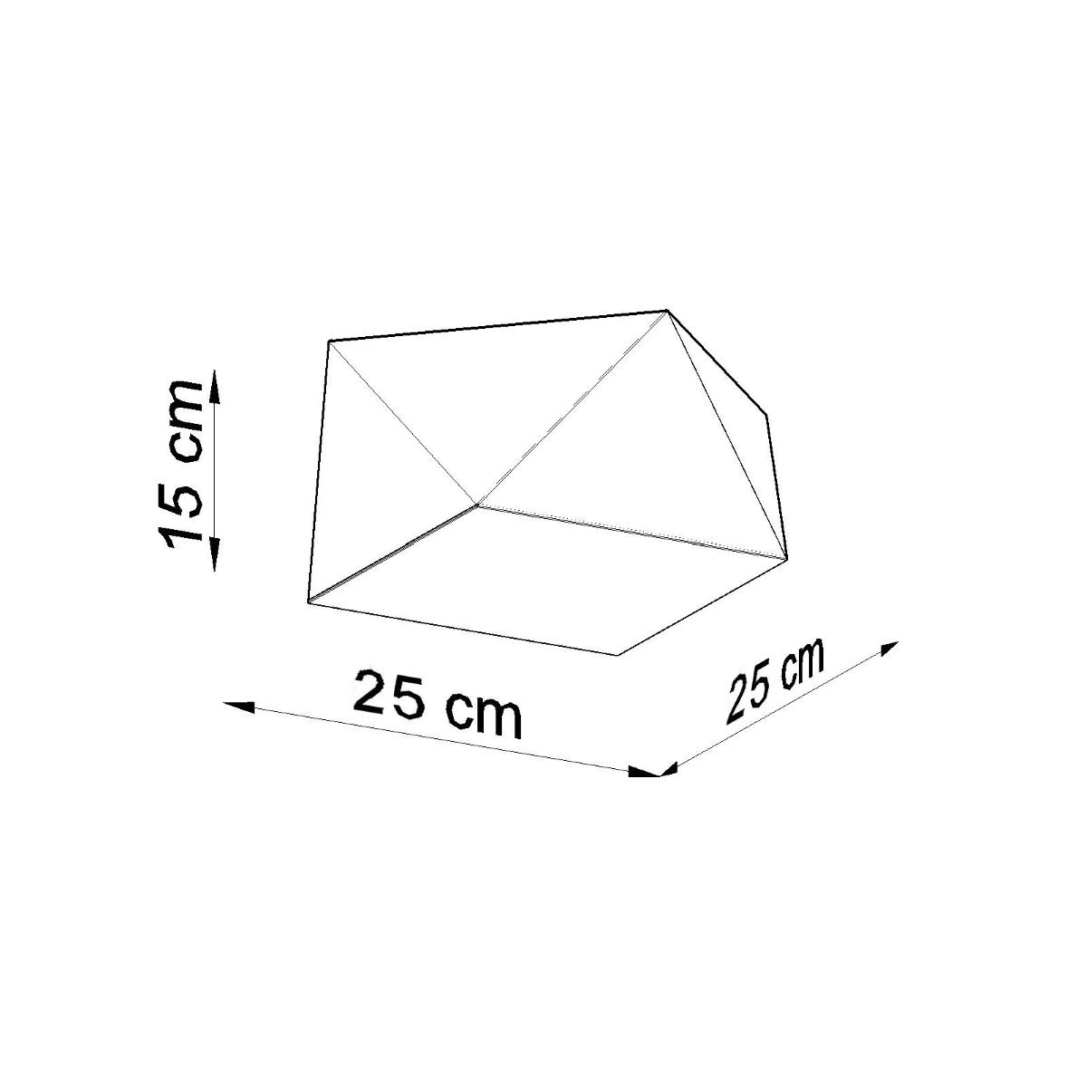Sollux Lámpara de techo HEXA 25 negra 