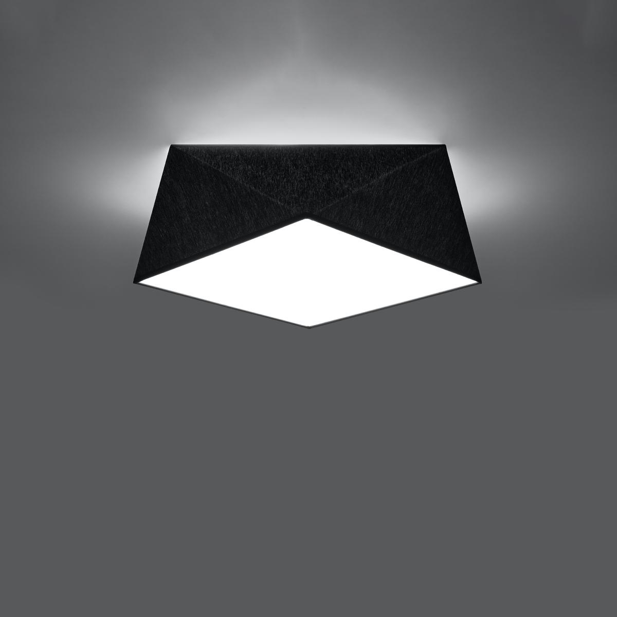 Sollux Lámpara de techo HEXA 35 negra 