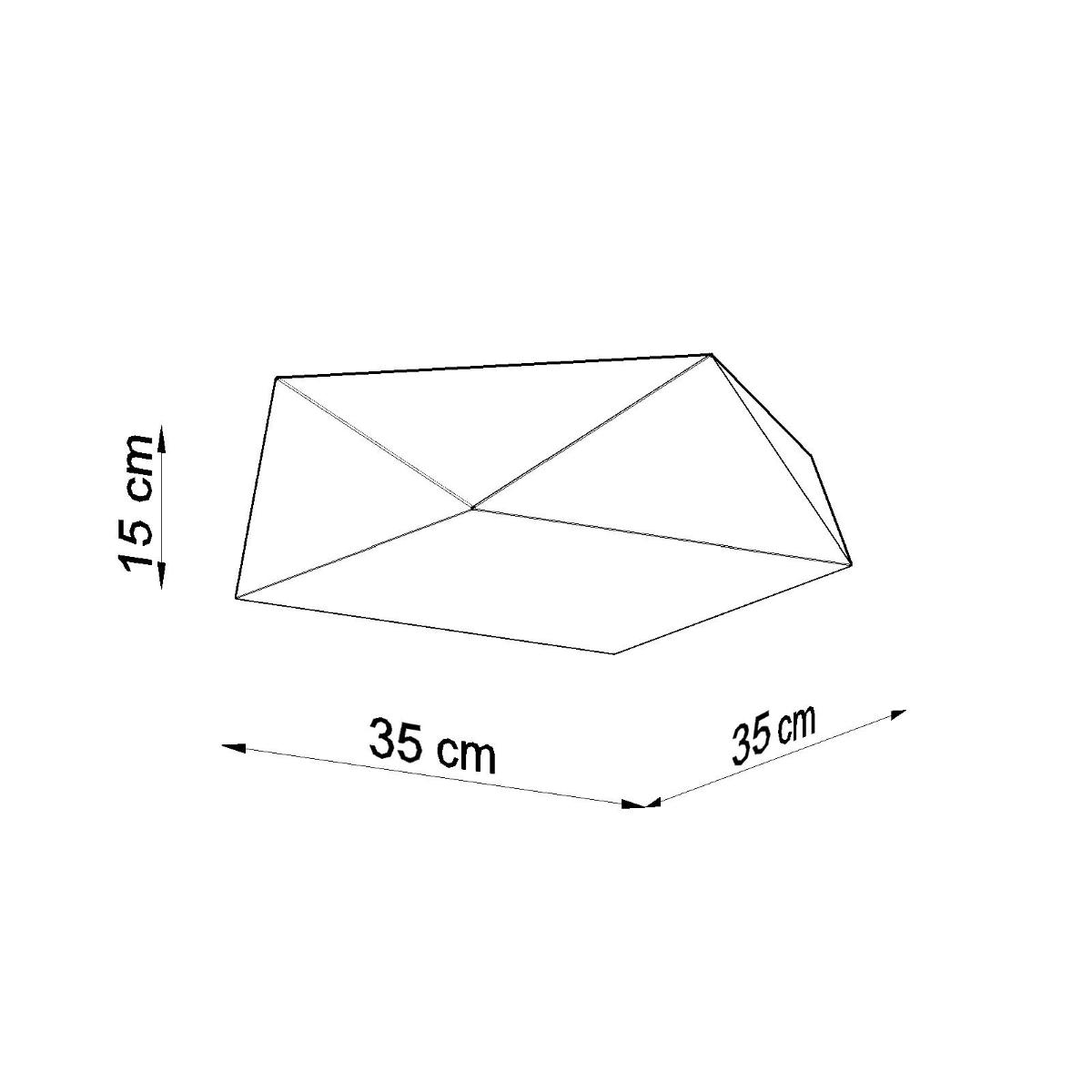 Sollux Lámpara de techo HEXA 35 plata 