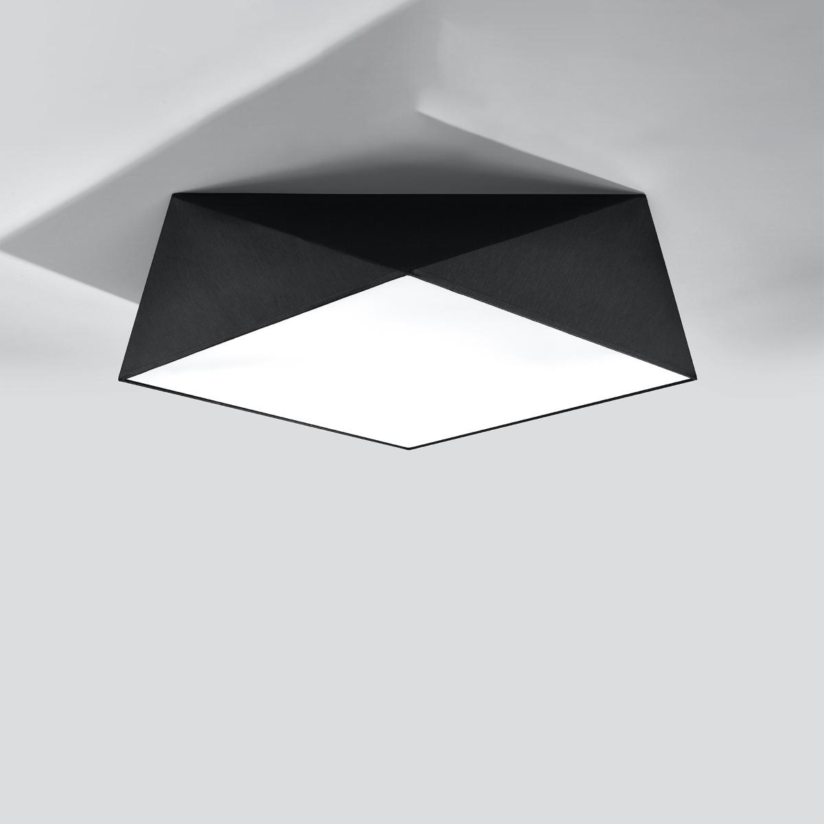 Sollux Lámpara de techo HEXA 45 negra 