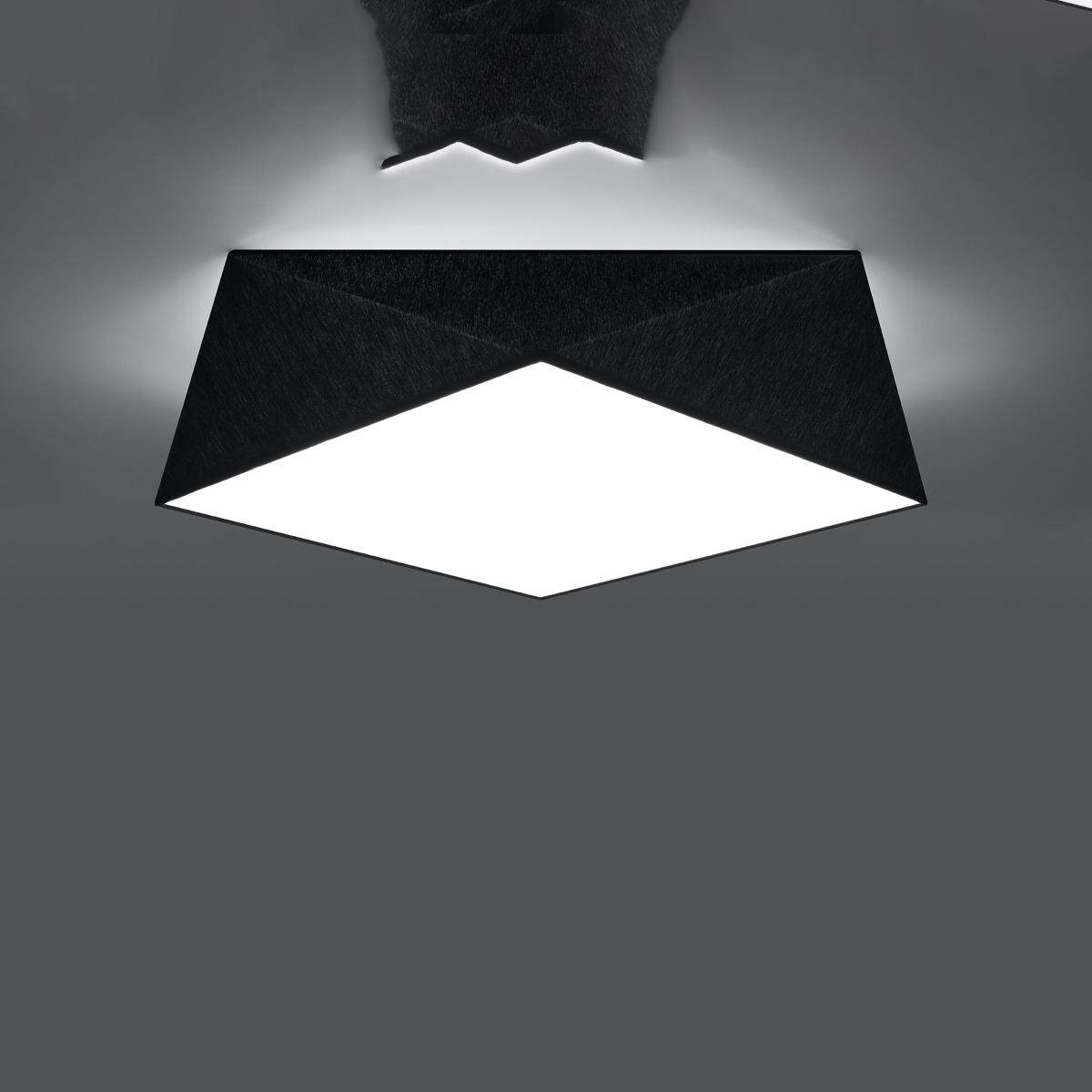 Sollux Lámpara de techo HEXA 45 negra 