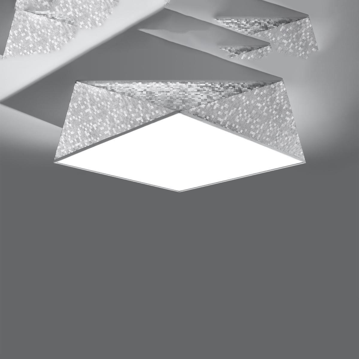 Sollux Lámpara de techo HEXA 45 plata 