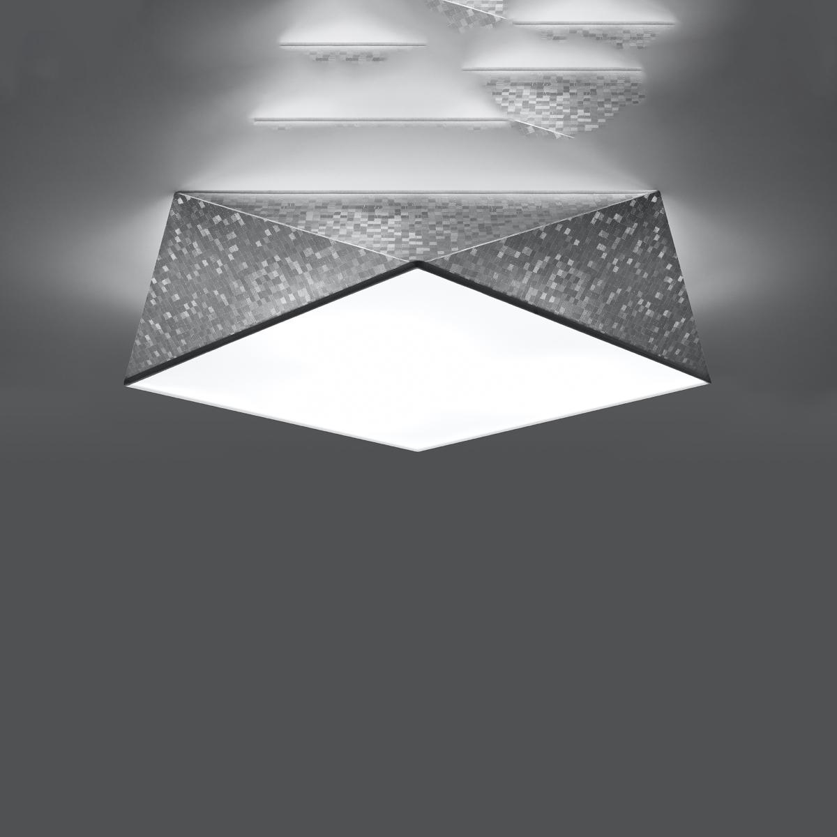 Sollux Lámpara de techo HEXA 45 plata 
