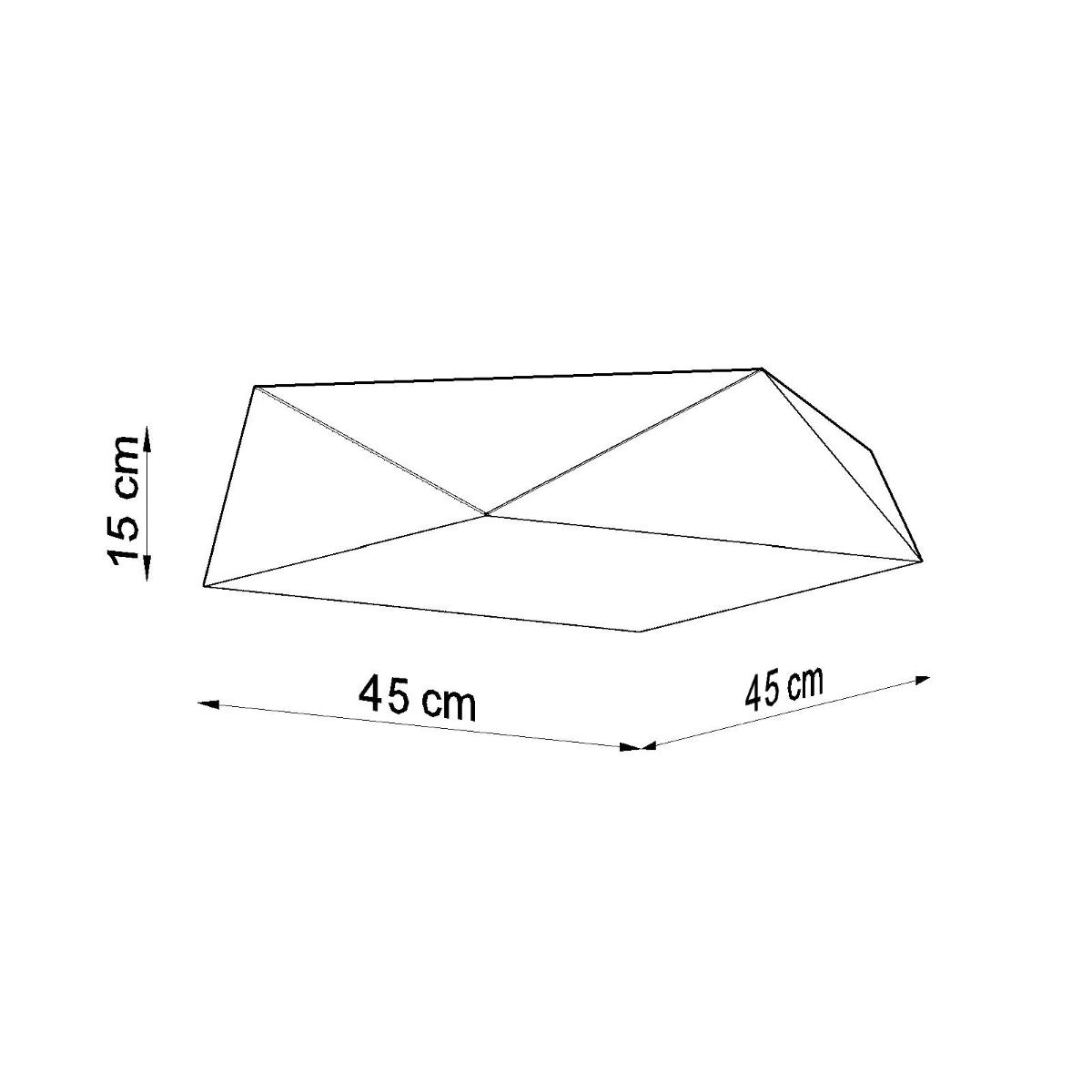 Sollux Lámpara de techo HEXA 45 plata 