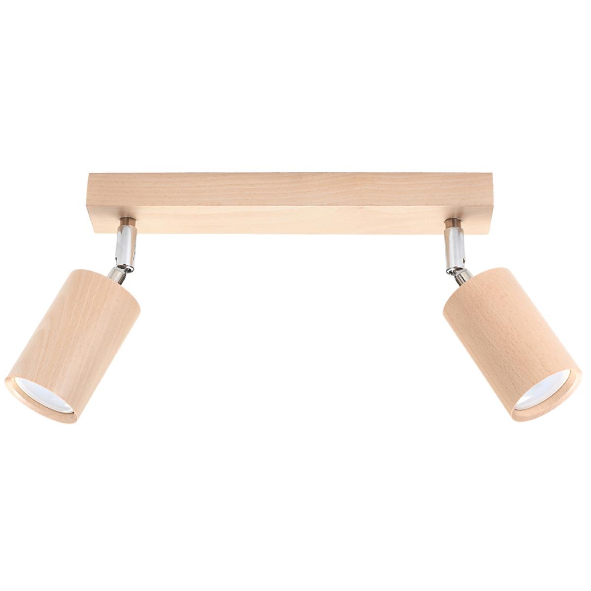 Sollux Lámpara de techo BERG 2 madera natural 